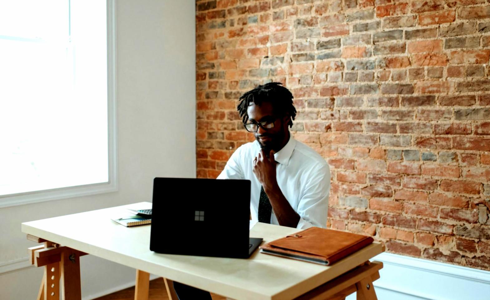 Teilnehmer bei der praktischen Finanzanalyse mit Laptop und Dokumenten